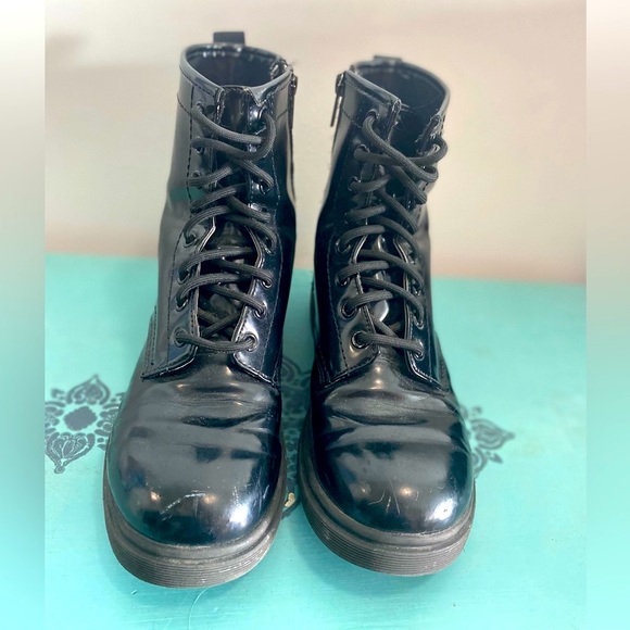 Black Mossimo Semi-Gloss Vegan Ankle Boots - Picture 5 of 9